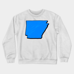 Bright Blue Arkansas Outline Crewneck Sweatshirt